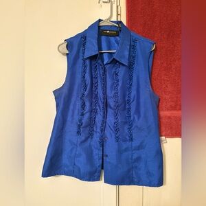 Sag Harbor Royal Blue Sleeveless Blouse